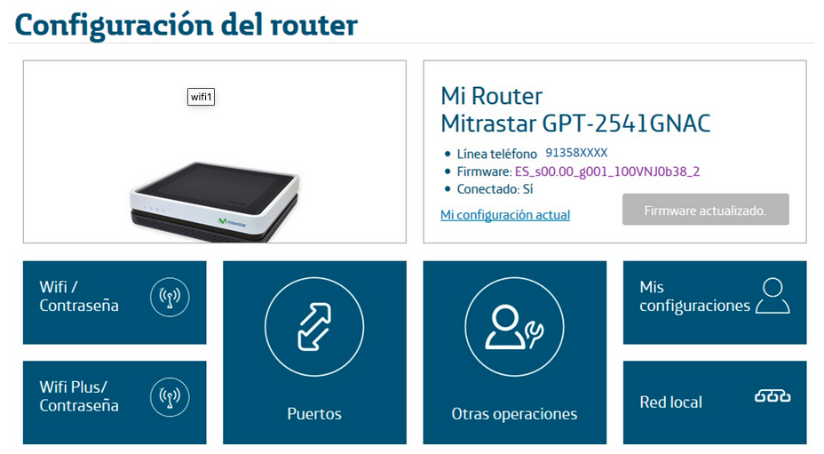 Configuracion del router